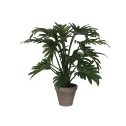 Kunstplant Philodendron Selloum In Pot Grijs - 40 × 50 Cm