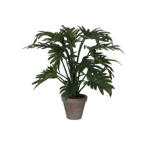 Kunstplant Philodendron Selloum In Pot Grijs - 40 × 50 Cm