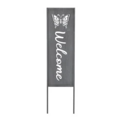 Tuinsteker WELCOME Grijs - 22 × 83,5 Cm