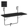 Balkontafel Zwart - 88 × 51,5 × 67 Cm