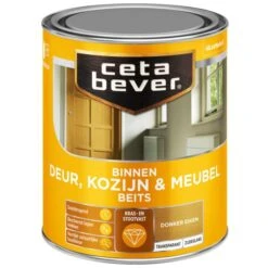 Cetabever Binnenbeits Deur, Kozijn & Meubel Transparant Zijdeglans, Donker Eiken - 750 Ml