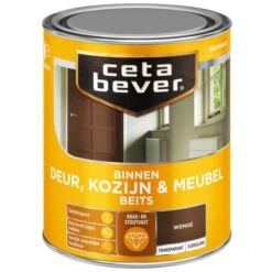 Cetabever Binnenbeits Deur, Kozijn & Meubel Transparant Zijdeglans, Wengé - 750 Ml