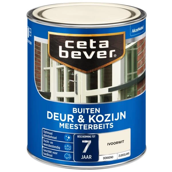 Cetabever Meesterbeits Deur & Kozijn Dekkend, Ivoorwit - 750 Ml