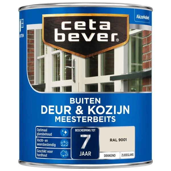 Cetabever Meesterbeits Deur & Kozijn Dekkend, Ral 9001 - 750 Ml