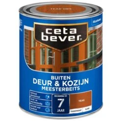 Cetabever Meesterbeits Deur & Kozijn Transparant Glans, Teak - 750 Ml