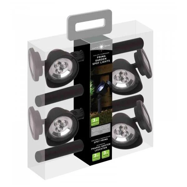 Grondspot Prima Op Zonne-energie - 3 Lumen - Set Van 4 Stuks - Afbeelding 3