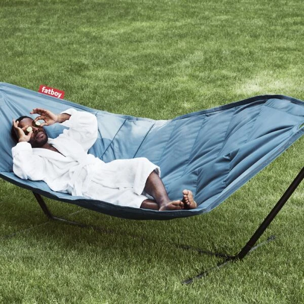 Hangmat Fatboy® Headdemock Incl. Standaard & Kussen Jeans Lichtblauw - Afbeelding 2