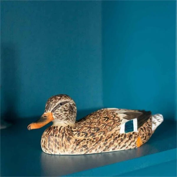 Wilde Eend In Lindenhout - Handgemaakt - Afbeelding 2