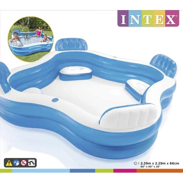Intex Family Lounge Zwembad 229 × 229 × 66 Cm - Afbeelding 5