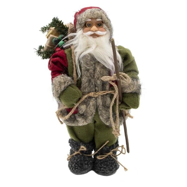 Kerstman Staand Rood/groen 30 Cm - Afbeelding 5