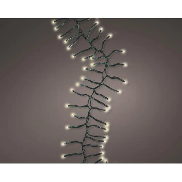 Kerstverlichting Cluster 456 Led Warm Wit - 6 M Groen - Afbeelding 4