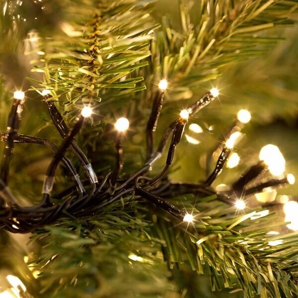 Kerstverlichting Cluster 456 Led Warm Wit - 6 M Groen - Afbeelding 2