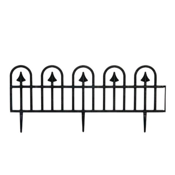 Tuinafboording Kunststof Zwart 390cm