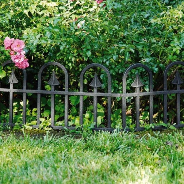 Tuinafboording Kunststof Zwart 390cm - Afbeelding 2