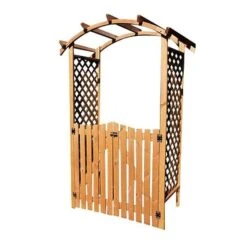Houten Rozenboog Met Deurtjes 130 × 70 × 206 Cm