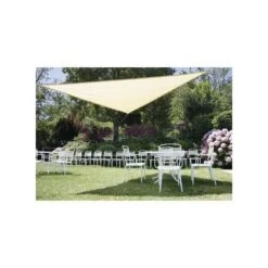 Schaduwzeil Beige Met Bevestigingsringen 3,6 × 3,6 × 3,6 M