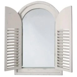 ESSCHERT DESIGN Spiegelraam Met Louvredeurtjes