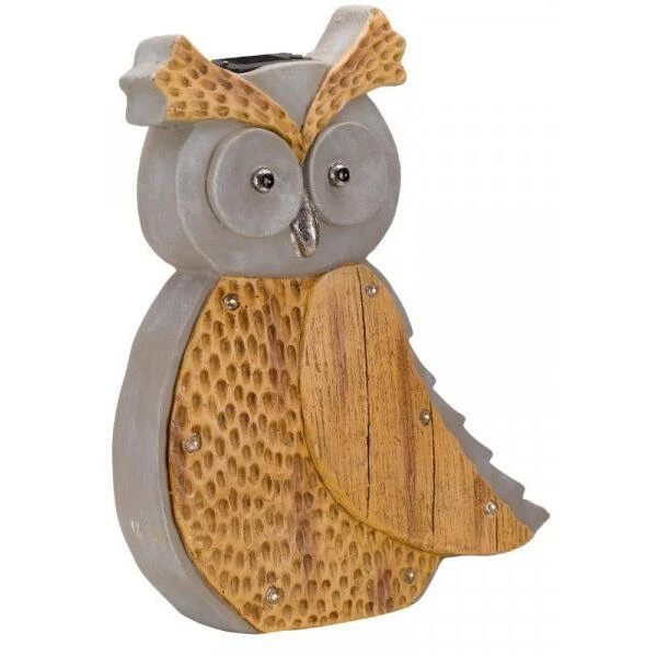 Uil Woody Met Solarlicht - Afbeelding 2