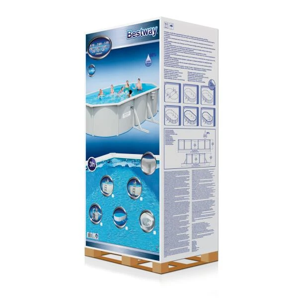 Bestway Zwembad Hydrium Ovaal - 610 × 360 × 120 Cm - Afbeelding 5